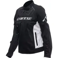 Dainese Air Frame 3 Dame- Tekstiljakke (IT46) Sort/Hvid 40