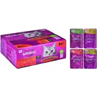 Whiskas Voksen Klassiske Måltider i Sauce 80x 85g