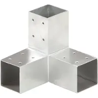 vidaXL stolpebeslag Y-form 71x71 mm galvaniseret metal
