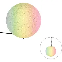 QAZQA Smart udendørslampe grå 25 cm IP65 inkl. WiFi A60 - Nura