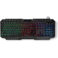 Nedis - keyboard - wired gaming - AZERTY - French - black - Gaming Tastatur - Fransk - Sort