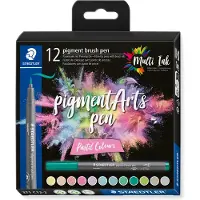 Staedtler Brush Pen Pigment Pastel 12 stk/ass