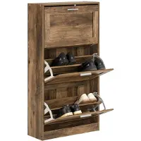 SoBuy Skoskab 60x115x23 cm - 3 Klapper