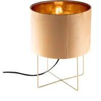 Honsel Moderne bordlampe gul med guld - Rosalina