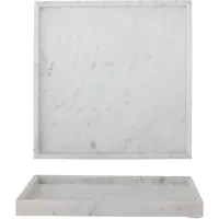 Bloomingville Majsa dekorationsbakke 35x35 cm White marble