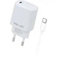 Beline 20W Power Delivery USB-C vægoplader hvid