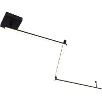 QAZQA Loftslampe sort 150,8 cm inkl. LED 3-trins dæmpbar justerbar - Annuschka