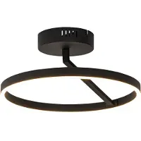 QAZQA Design loftslampe sort inkl. LED 3-trins dæmpbar - Anello