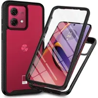 Mtp Products Motorola Moto G84 360 Beskyttelse Cover - Sort / Klar