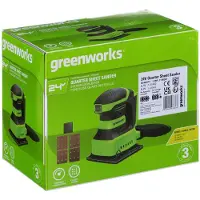 Greenworks G24SS14, Rystepudser, Sort, Grøn, Børstefri, 12000 rpm, Batteri, 24 V