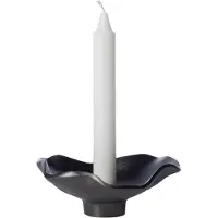 ERNST lysestage sort aluminium Ø14 cm