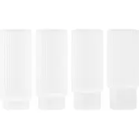 Ferm Living Ripple long drink glas 4-pak Frosted