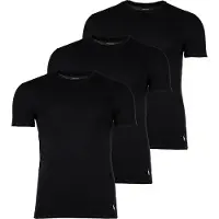 Ralph Lauren Polo Ralph Laurentil mænd. 714830304014 Pakke med tre sorte undertrøjer (XL), Afslappet, Bomuld, Korte ærmer