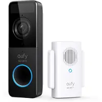 Eufy - Dørklokkesæt - trådløs - Wi-Fi - sort