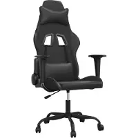 vidaXL gamingstol med massagefunktion kunstlæder sort