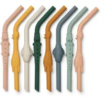 Liewood Sugerør - Carlson All Together - 8-pak - Yellow Mellow M - - OneSize - Sugerør