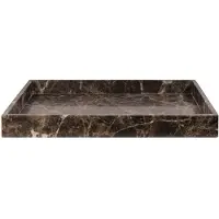 Mette Ditmer Marble dekorationsbakke large 30x40 cm Brown