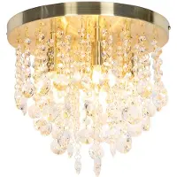 QAZQA Smart loftslampe guld med glas inkl. 6 Wifi G9 - Medusa