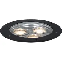 QAZQA Moderne jordspot sort 3-lys IP65 - Tribus