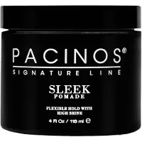Pacinos SLEEK High Shine fleksibel pomade til mnd - Langvarig styling til mellemlangt til lngere hr - Wet Look med Hold hele dagen - 4 oz