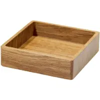 Lind DNA Wood Box opbevaring til glasbrikker Nature-oak, square, S