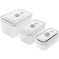 Zwilling Fresh & Save - Vakuum-madopbevaringsbeholdersæt - kan forsegles - grå, semi-transparent