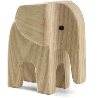 Novoform Træfigur - Baby Elephant - Natural Ash - - OneSize - Dekoration