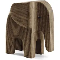 Novoform Træfigur - Baby Elephant - Smoke stained - - OneSize - Dekoration