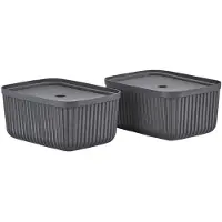 Zone Denmark Pulp opbevaringsboks 23x32 cm 2-pak Black