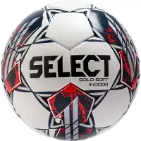 Select Fodbold Solo Soft Indoor V23 - Hvid/sort, størrelse Ball SZ. 3