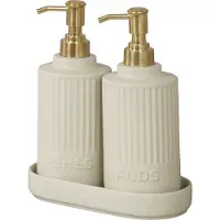 Wenko HEIDI sæbedispenser-sæt med holder, 2 x 550 ml