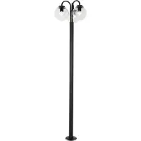 QAZQA Lanterne sort med plastik 200 cm 3-lys IP44 - Sfera