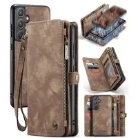 CASEME Samsung Galaxy A55 008 2-i-1 Multifunktionel Pung - Brun
