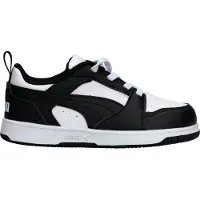 Puma Rebound V6 Lo Kids' Sneakers, Shoes, White/Black, 30