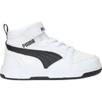 Puma Rebound V6 Mid Sneakers Kids, Shoes, White/Black, 33