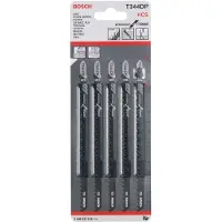 Bosch Precision for Wood T 344 DP - Stiksavsklinge - for træ, spånplade, krydsfiner, træfiberplade, blødtræ, tyk konstruktionstømmer - 5 stykker - T-skaft - længde: 152 mm