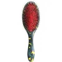 Denman Style & Shine Smoother Hairbørste (medium) med blød Nylon Quill Boar Bristles - til udjævning af detangling -udretning - (Wildcat) D81M