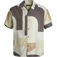 Jack & Jones Blacarnaby Print Resort Plus Size Kortærmet Skjorte
