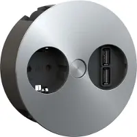 Bachmann Twist - Stikdåse - output-stikforbindelser: 1 - 2 m ledning - rustfrit stål