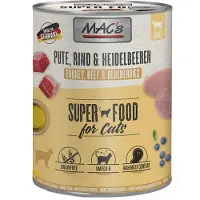 Mac'S Cat kattefoder 12 x 800 g - Kalkun, Oksekød & Blåbær