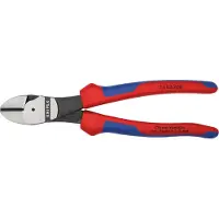 Knipex Kraft-skævbider sort atramenteret med flerkomponent-håndtag 200 mm