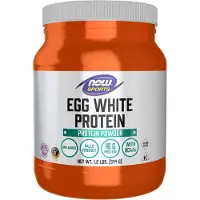 Now , Sports, Æggehvide Protein med BCAA, Proteinpulver, Uflavored, 1,2 lbs (544 g)