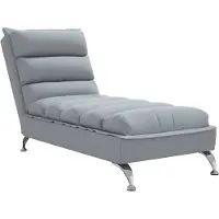 vidaXL Chaiselong Med Hynder Stof - Lysegrå / uden massage