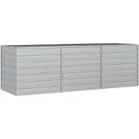 vidaXL Højbed Galvaniseret Stål - 240 x 80 x 77 cm