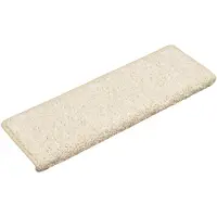 vidaXL 15 stk. trappemåtter 65x21x4 cm hvid