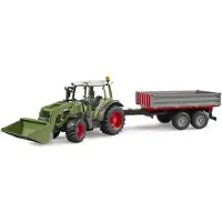 BRUDER Fendt Vario 211 tractor with frontloader and tipping trailer toy