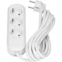 Bachmann stikkontakt SMART 3-vejs, hvid 3,0 m, uden afbryder