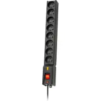 LESTAR LXA 816 - Strømfordelingsenhed - AC 230 V - 2300 Watt - udgangsstik: 8 - 3 m ledning - sort