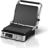 Braun MultiGrill 7, Sort, Rustfrit stål, Rektangulær, Knapper, Dreje, 667 cm², 290 x 230 mm, Tryktstøbt aluminium