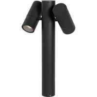 QAZQA Stående udendørslampe sort 50 cm 2-lys justerbar - Duo
